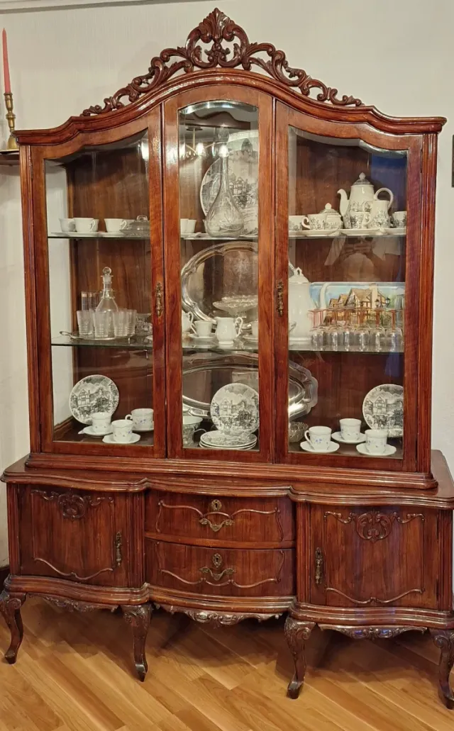 Vitrina Vintage Madera y Cristal