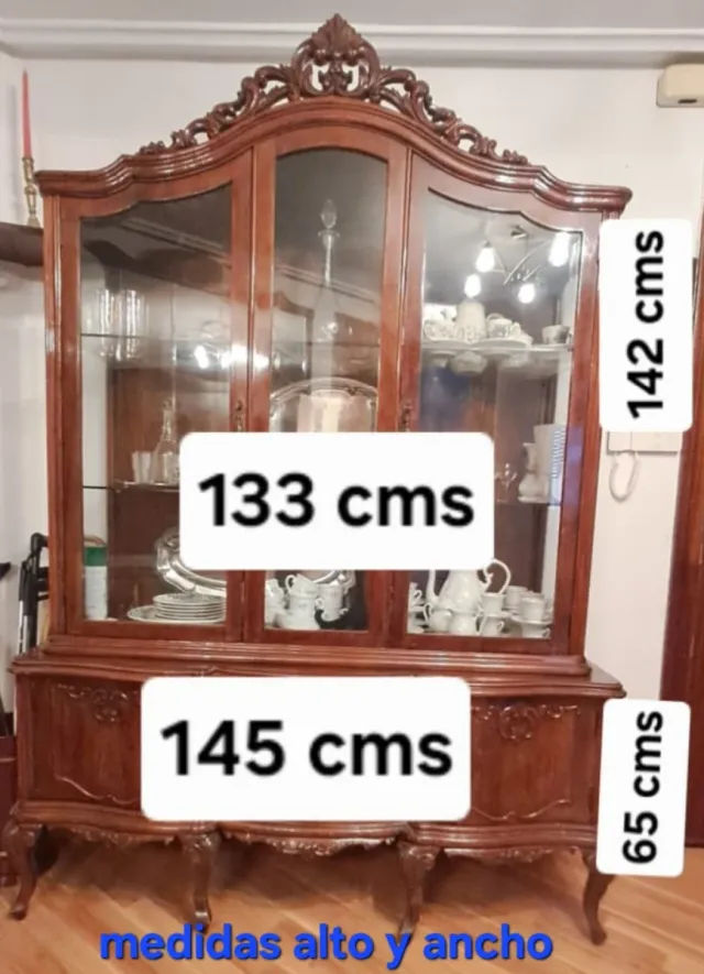 Vitrina Vintage Madera y Cristal