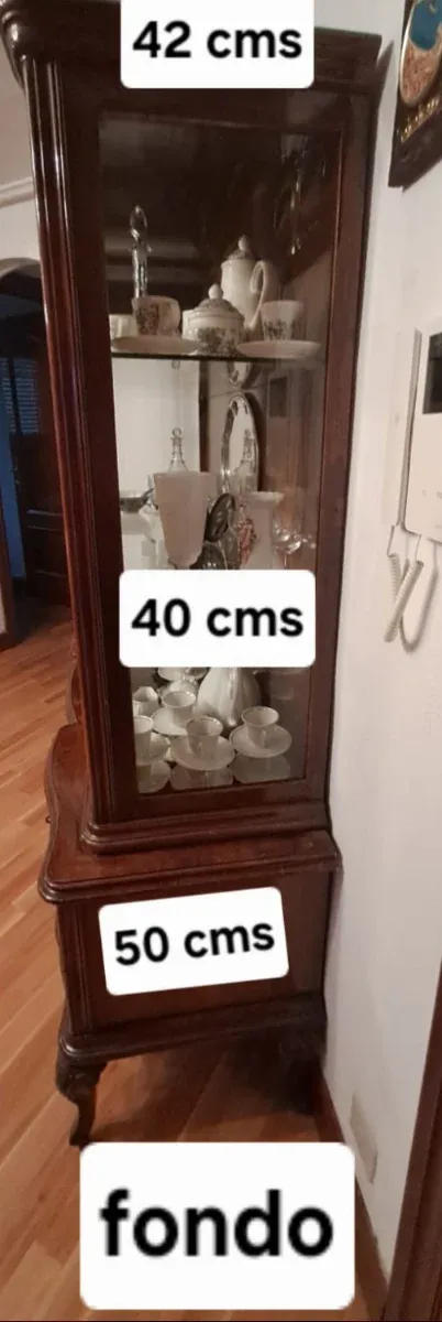 Vitrina Vintage Madera y Cristal