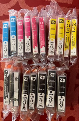 17 cartuchos tinta HP 364XL