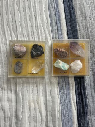 Colección de 8 piedras minerales