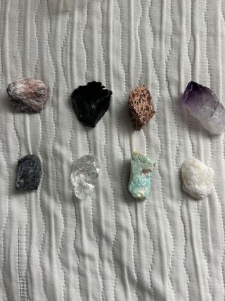 Colección de 8 piedras minerales