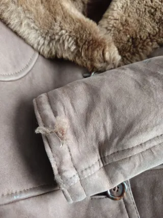 Abrigo piel oveja Talla S - Marrón