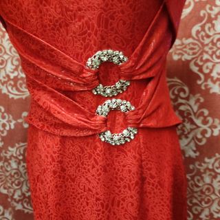 Vestido de fiesta rojo T38