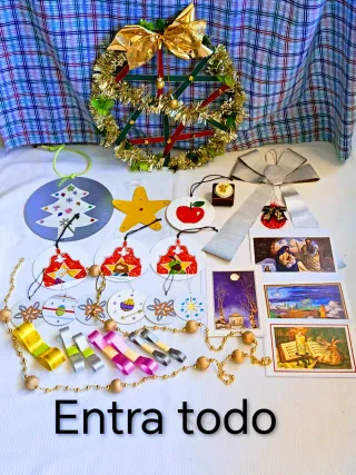 Guirnalda/corona: más adornos,vela, postales,reyes