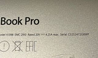 MacBook Pro Retina 15”A1398 i7,16gb.rampara piezas