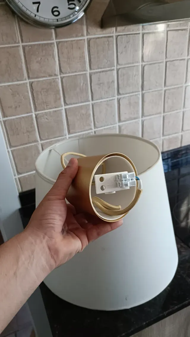 Pantalla lámpara Ikea tela