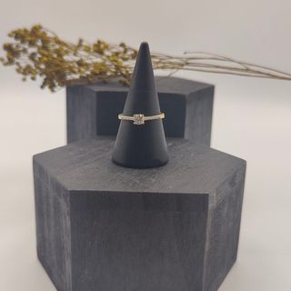 Anillo Oro 18k Solitario Circonitas