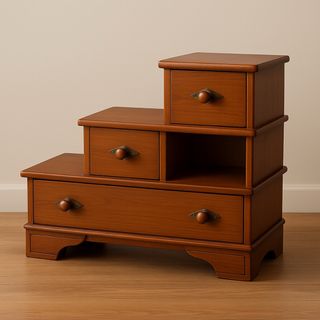 Mueble escalonado de madera maciza