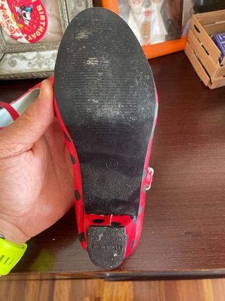 Zapatos Flamenco Niña Rojo Lunares Talla 34
