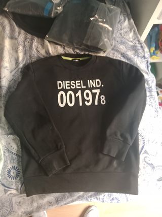 Sudadera Diesel y vans niño negra talla 6