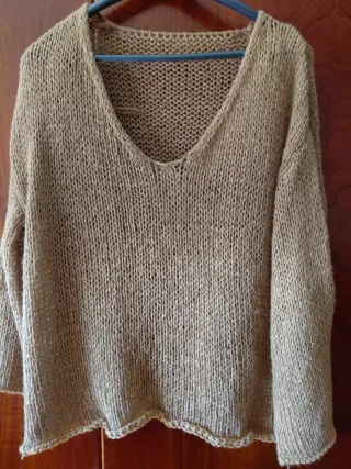 Jersey punto  marrón claro