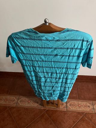 Camiseta XDY azul rayas talla S