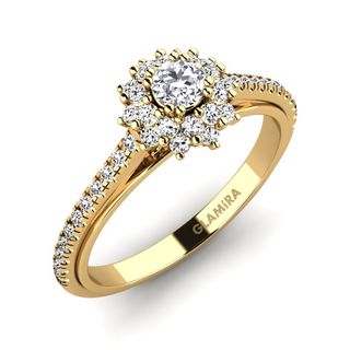 Anillo Daffney 0.16 ct Oro Blanco y Diamantes