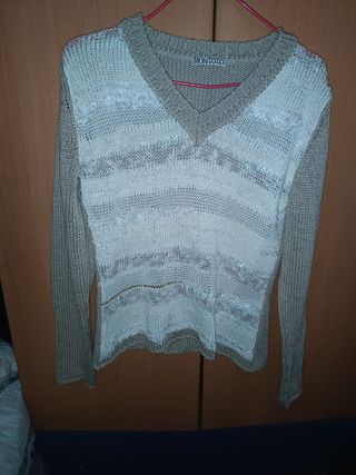 Jersey Montoto Beige y Blanco