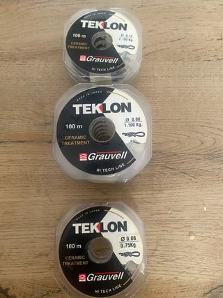 10 Bobinas Hilo Pesca Teklon Grauvell