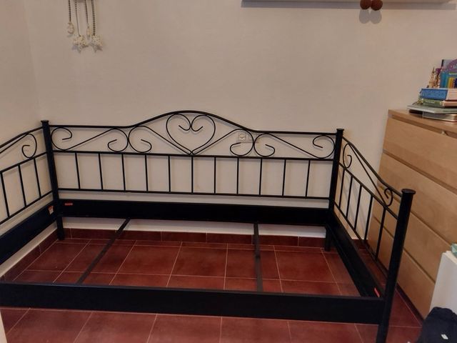 Estructura Cama Sillón Metálica Negra