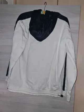 Sudadera Champion Hombre Blanca y Negra