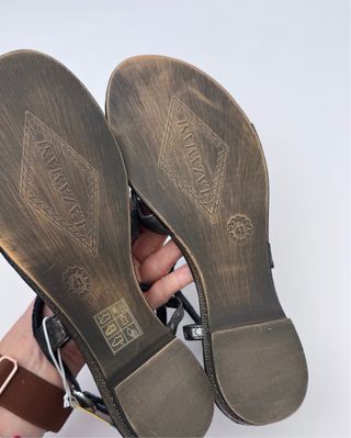 Sandalias Lazamani Talla 41 Negro/Plata