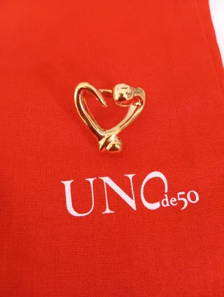 Anillo Corazón Bañado en Oro Uno de 50