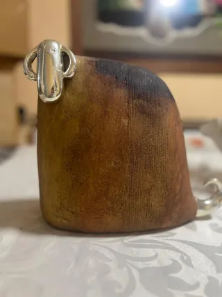 Vaca Decorativa Madera y Metal
