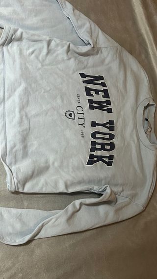 Sudadera fina azul New York