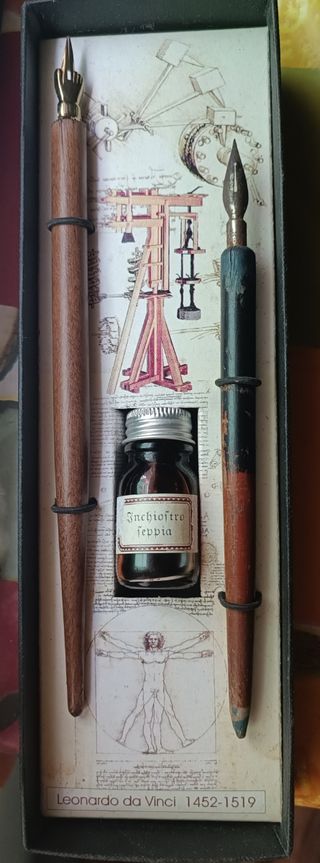 Set Pluma y Tinta Vintage Leonardo da Vinci