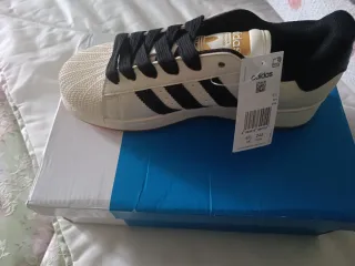 Zapatillas Adidas Superstar Mujer Azul/Blanco