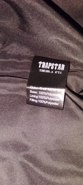 Giubbino Trapstar Nero Lucido Impermeabile