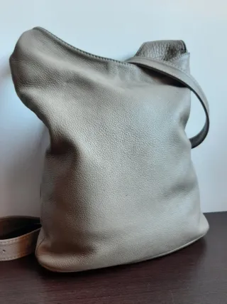Bolso piel bandolera italiano Genuine leather