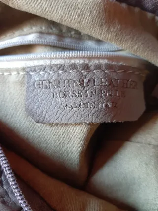 Bolso piel bandolera italiano Genuine leather