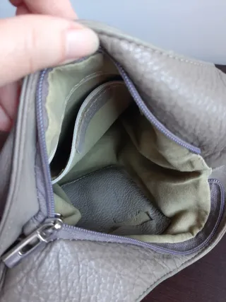 Bolso piel bandolera italiano Genuine leather