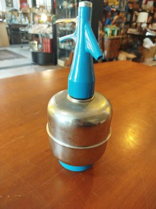 Sifone vintage blu e argento