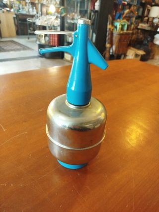 Sifone vintage blu e argento