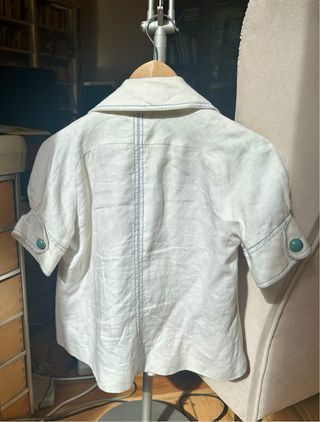 Chaqueta River Island blanca manga corta