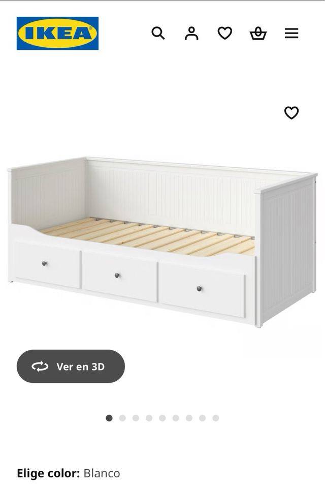 Cama Diván Hemnes Ikea Blanca