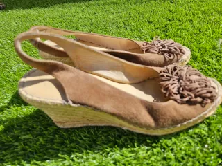 Zapatillas Viguera Ante Cuña Marrón