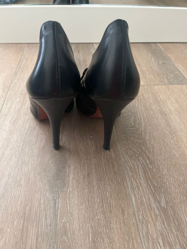 Botines Zara Tacón Alto Negro