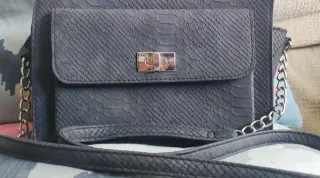 Bolso pequeño de hombro gris/negro