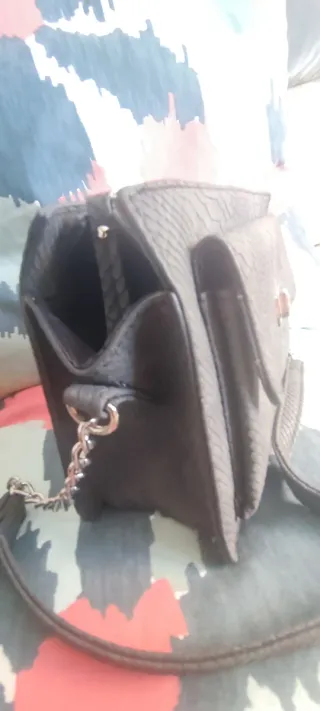 Bolso pequeño de hombro gris/negro