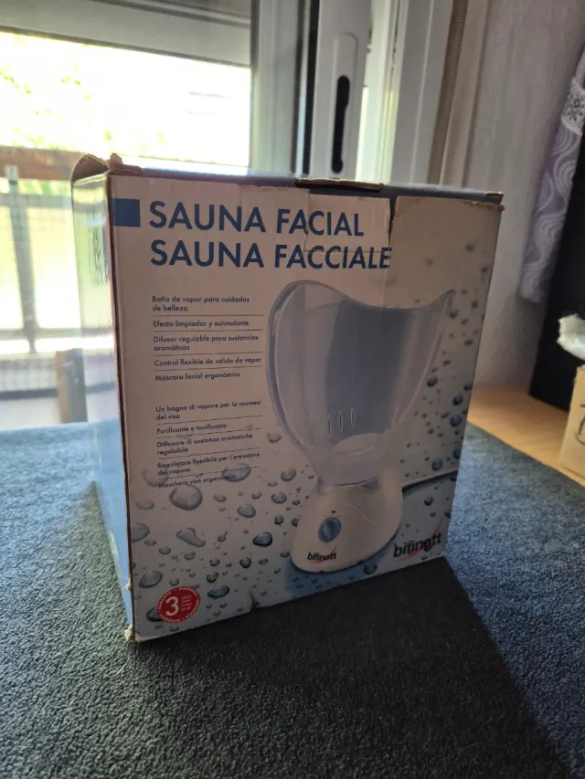 Sauna Facial Bifinet Azul y Blanco