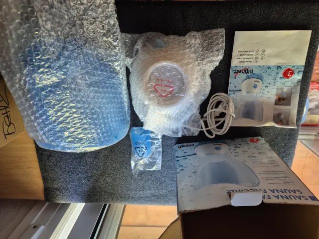 Sauna Facial Bifinet Azul y Blanco