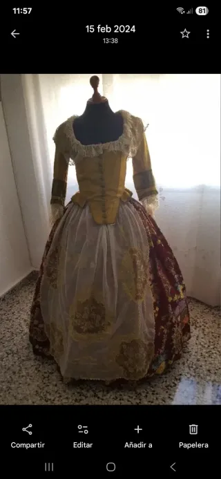 Corpiño Siglo XVIII Ocre Talla Única
