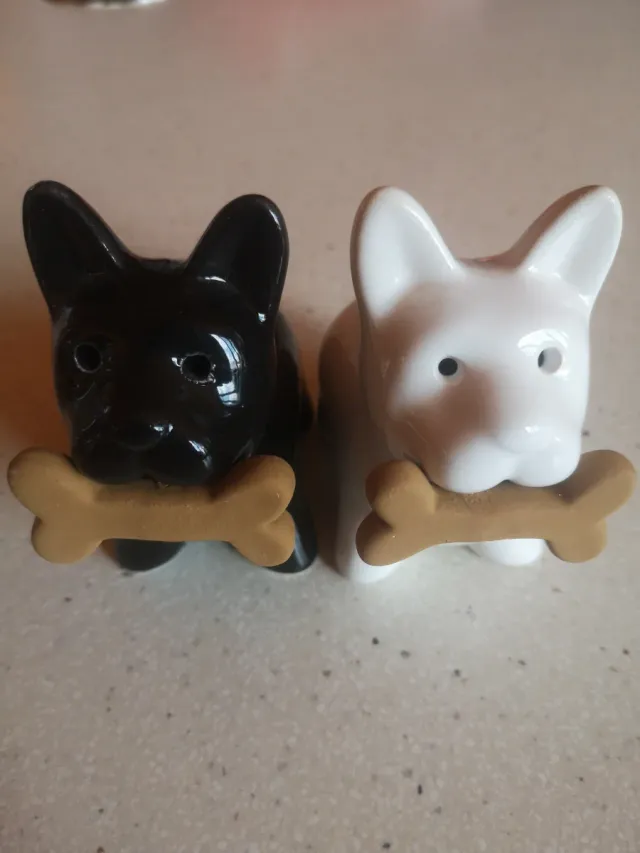 Salero y pimentero Bulldog Francés