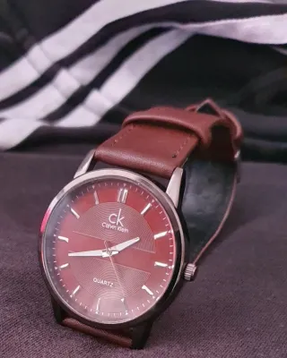Reloj Calvin Klein chico marrón/rojo