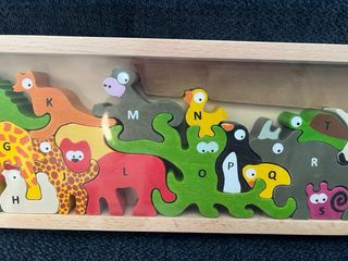 Puzzle Madera Animales Alfabeto BeginAgain NUEVO!!