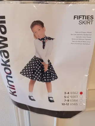 Disfraz Falda Yeyé 3-4 Años