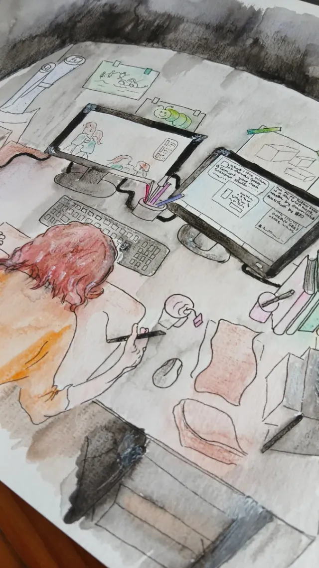 Aquarelle paintings "Chaos "