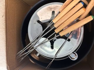 Set de Fondue Madera y Metal