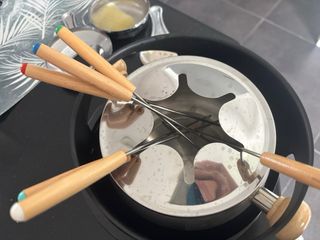 Set de Fondue Madera y Metal